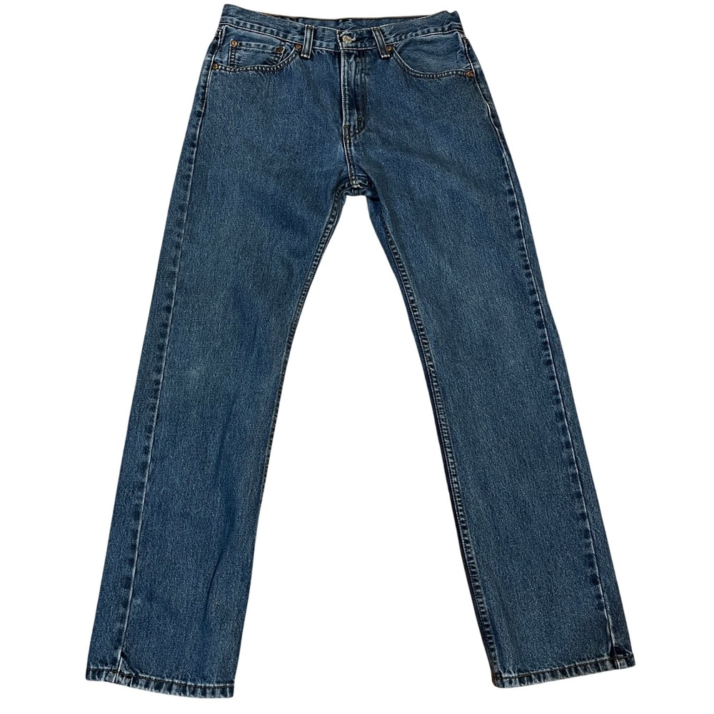 Levis 505 Regular Fit Straight Leg Jeans Mens 31x32 Blue Medium Wash Denim